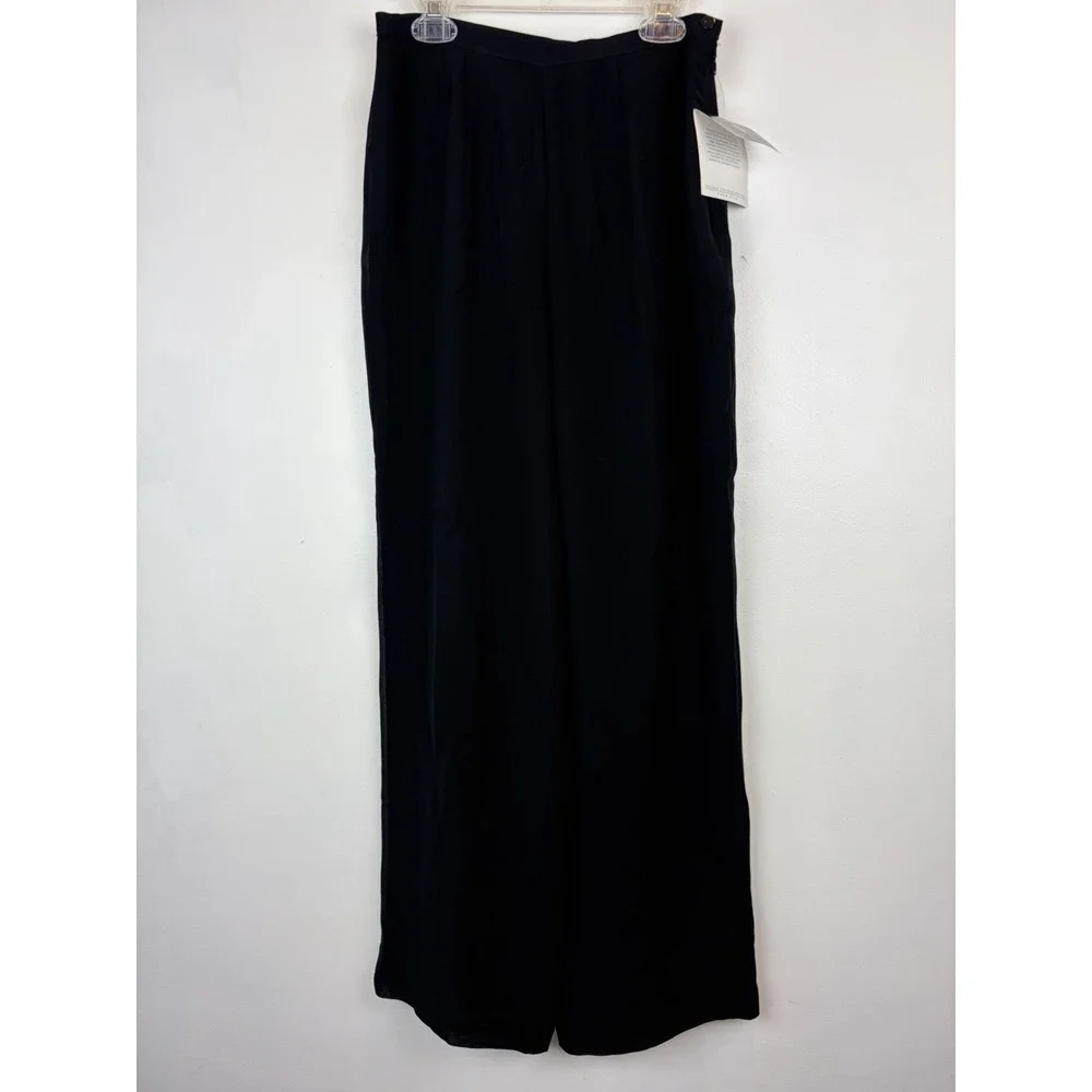Valerie Stevens Silk Pants Women 6P Black Classic Office Mature Old Money Classy